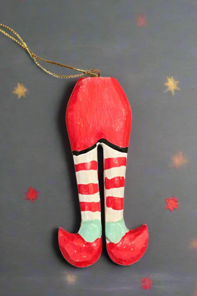 Hanging Elf Bum Ornament