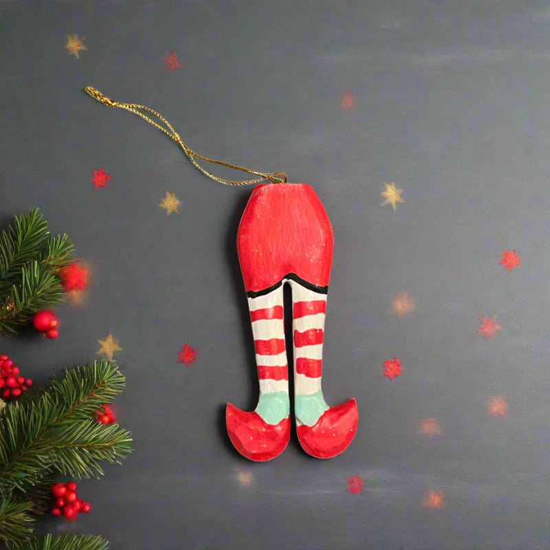 Hanging Elf Bum Ornament