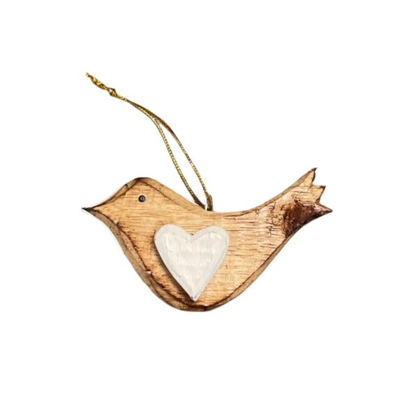 Hanging Bird Ornament WHITE