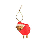 Hanging Sheep Ornament RED
