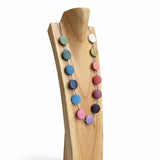 Long Wooden Rainbow Necklace