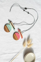 Wooden Geometric Shape Necklace