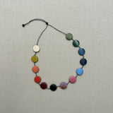 Long Wooden Rainbow Necklace