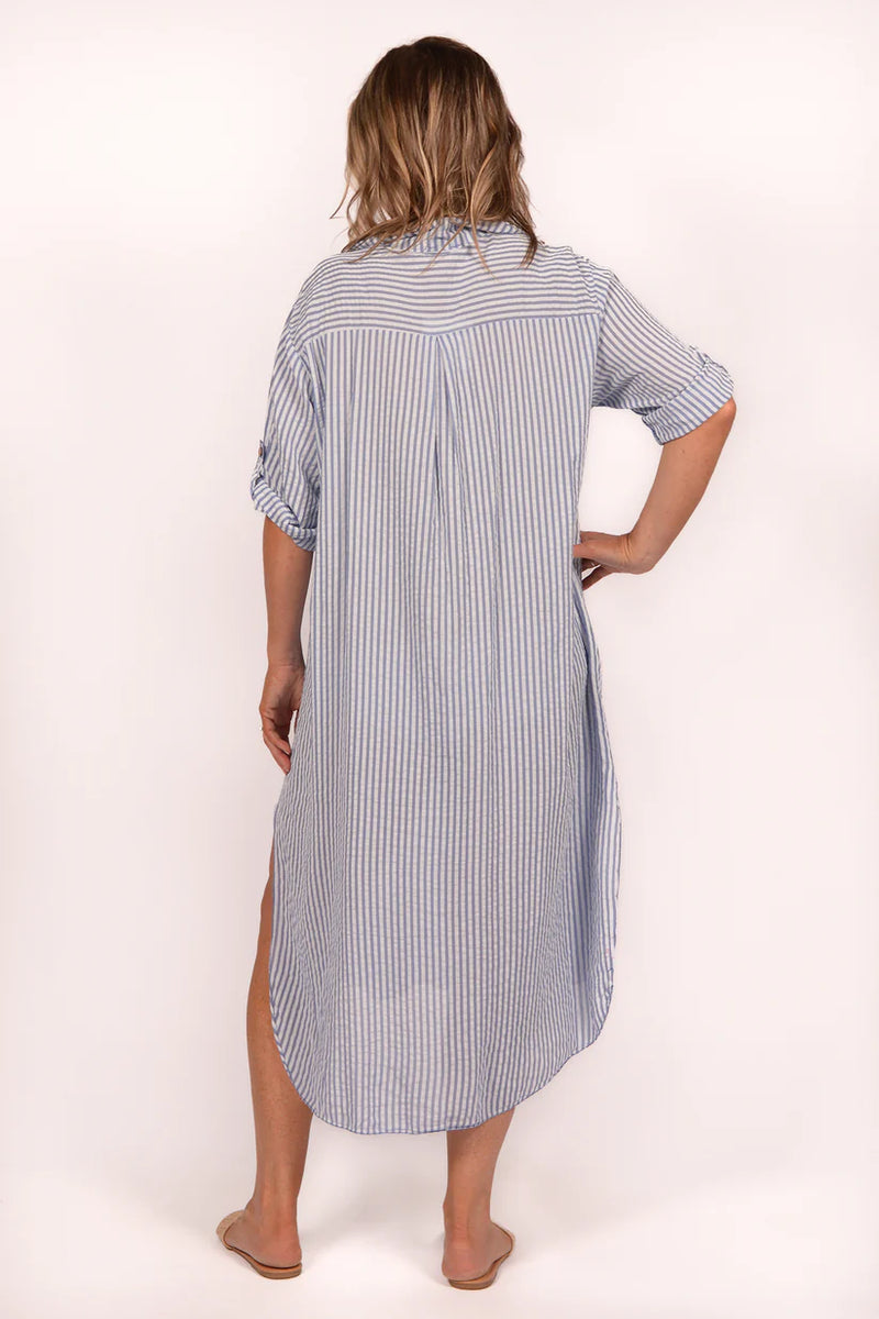 Seersucker Shirt Dress