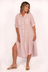 Seersucker Shirt Dress