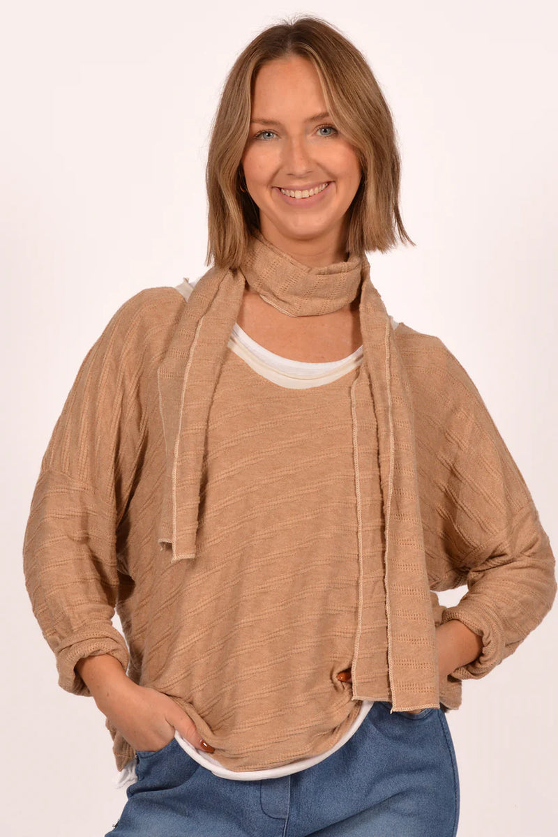 Braided Sweater w/ Scarf