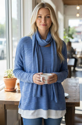 Braided 2PC Top w/ Scarf
