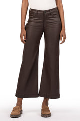 Meg HR Fab Ab Coated  Wide Leg