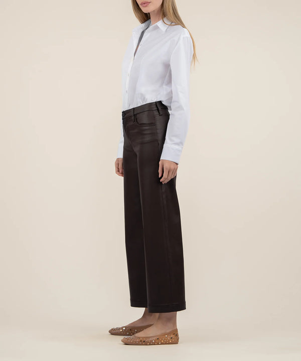 Meg HR Fab Ab Coated Wide Leg