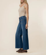 Meg HR Wide Leg Raw Hem
