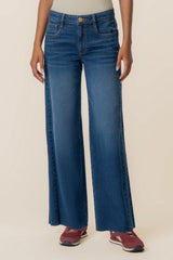 Meg HR Wide Leg Raw Hem