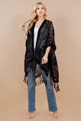 Harmony Rose Velvet Kimono