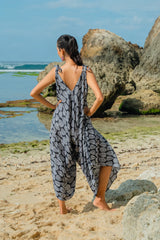 Leaf Print Romper