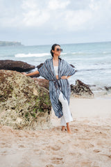 Simple Bone Tie Dye Kimono