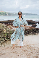 Simple Bone Tie Dye Kimono