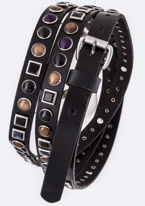 Jewels Leather Belt