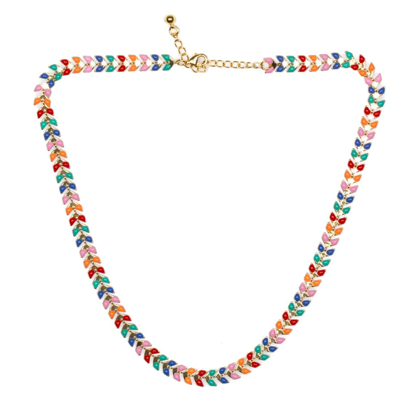 Multicolour Leaf Necklace