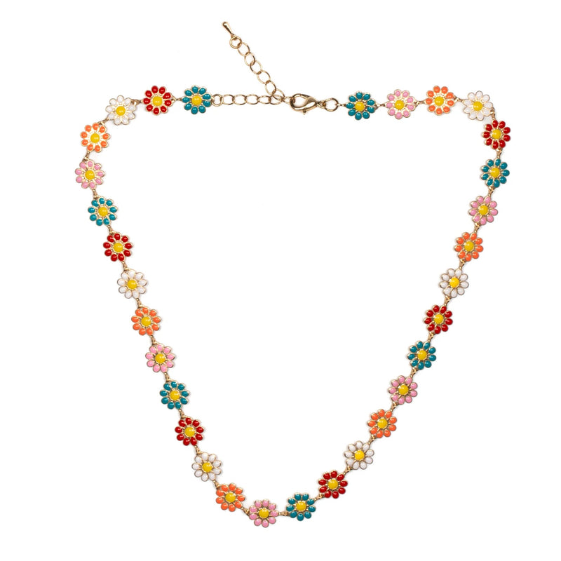 Multicolour Flower Necklace