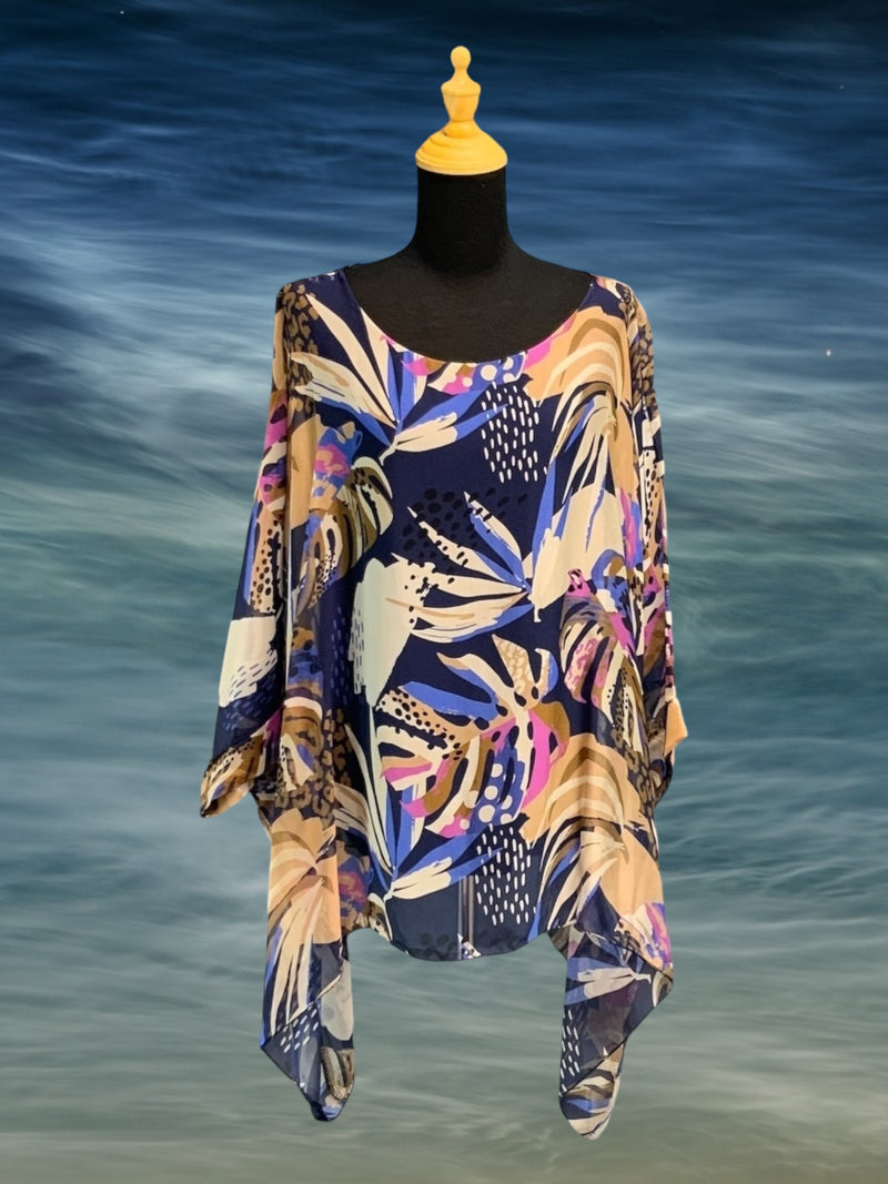 Tropical Batwing Top