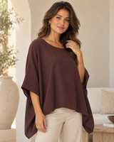 Elbow Sleeve Dolman Crew Neck