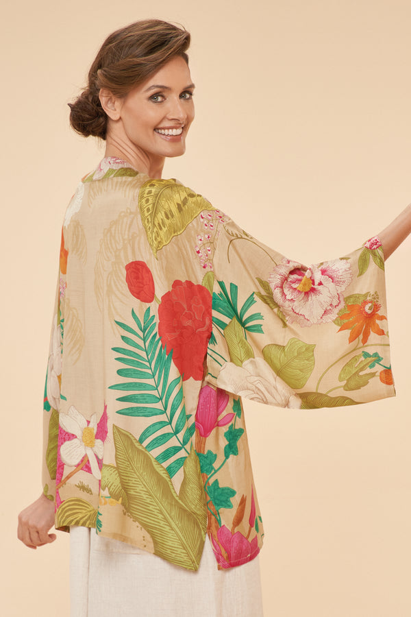 Tropical Flora Fauna Kimono Jacket