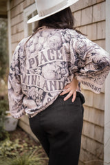 Peace Wine & Sunshine Cropped Kimono