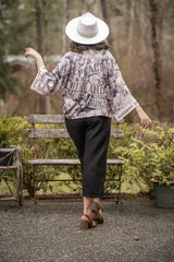 Peace Wine & Sunshine Cropped Kimono