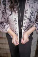 Peace Wine & Sunshine Cropped Kimono