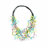 Multi Strand Fabric Necklace
