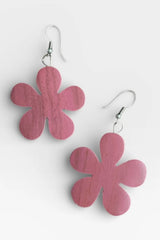 Wooden Flower Earring