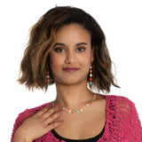 Multicolour Long Flower Earring