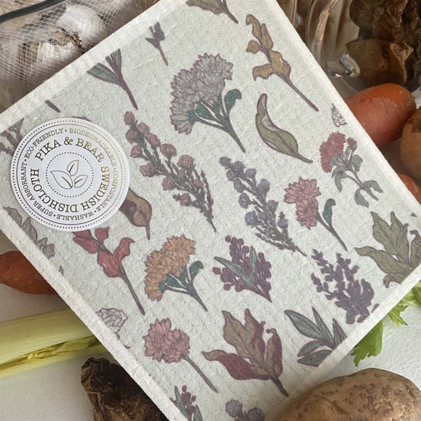 "Nouveau" Wildflower Swedish Dishcloth