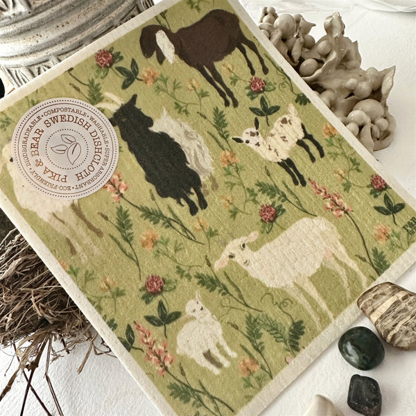 "Totes Ma Goats" Swedish Dishcloth