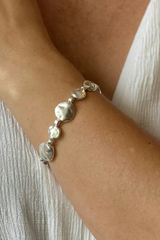 Beaten Disc Bracelet SILVER