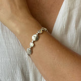 Beaten Disc Bracelet SILVER