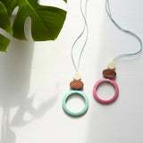 Wooden Open Circle Pendant Necklace