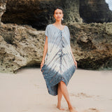 Tie Dye Lapis Ombre Kaftan Dress