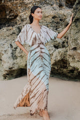 Tie Dye Lapis Ombre Maxi Dress
