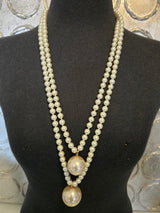 Double Pearl Stacked Necklace