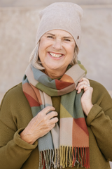 Geometric ColourBlock Cashmink Scarf