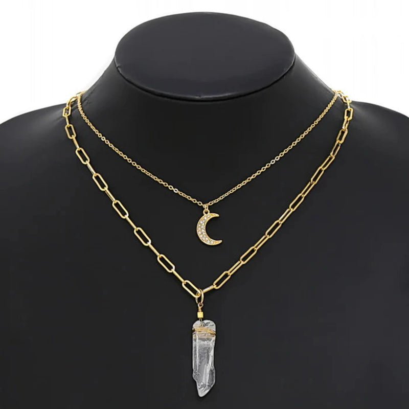 Calista Moon Stone Pendant Glow In Dark Silver Plated Metal Chain Price in  India - Buy Calista Moon Stone Pendant Glow In Dark Silver Plated Metal  Chain Online at Best Prices in