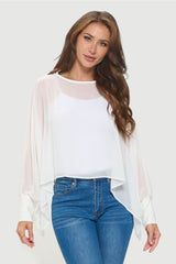 Hi-Lo Batwing Top