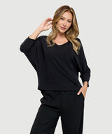 V Neck Batwing Top