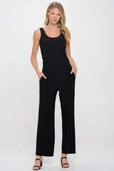 Cropped Wide Leg Pant