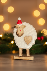 Standing Sheep Ornament WHITE