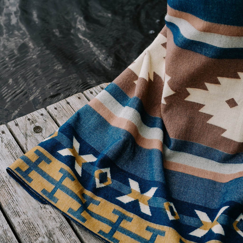 Southwest Throw Blanket Post Office by Shannon Passero