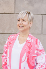 Abstract Print Cardigan OS