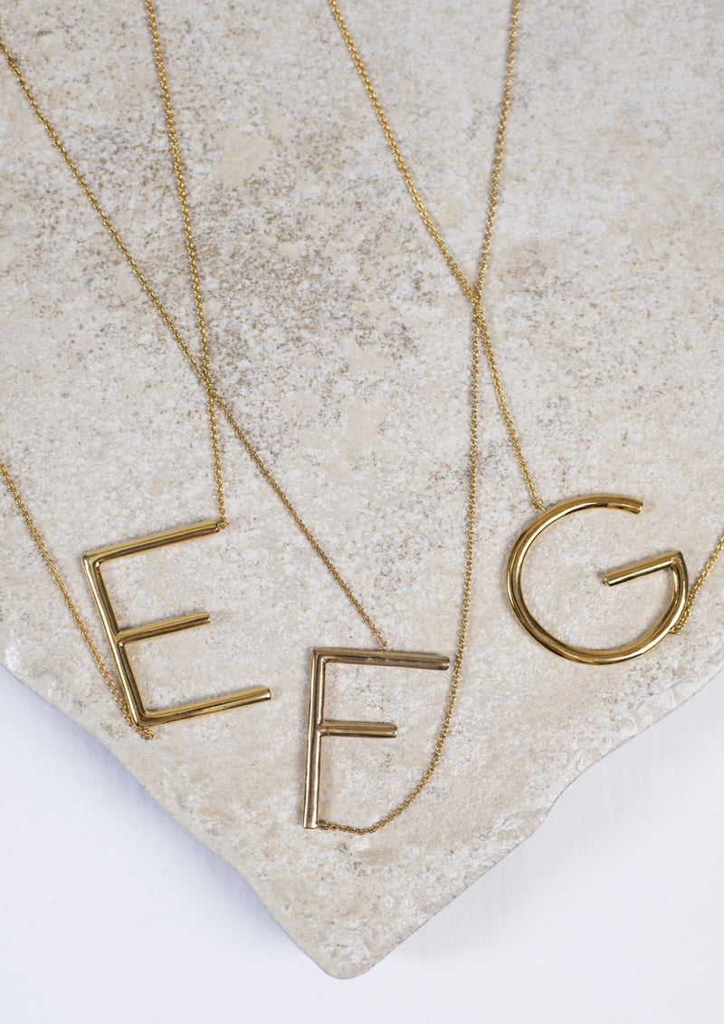 Sideways Letter Necklace Jewelry - The Post Office by Shannon Passero. Fashion Boutique in Thorold, Ontario