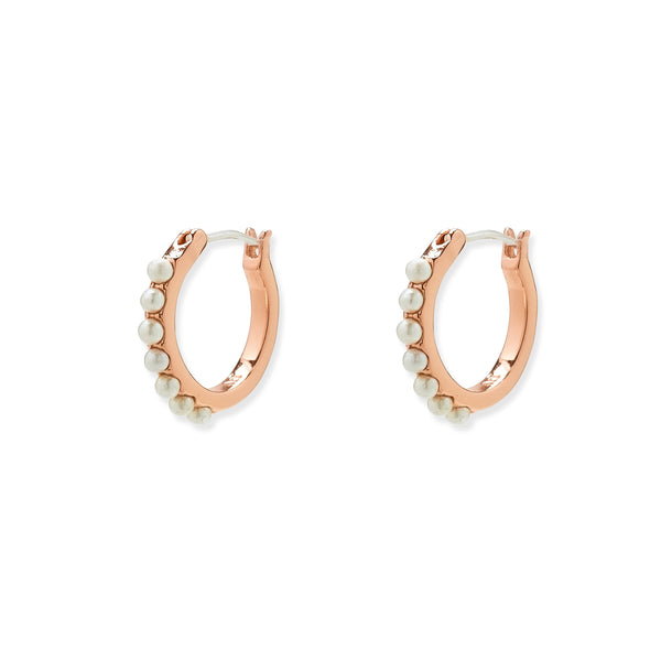 Mini Pearl Pave Huggies