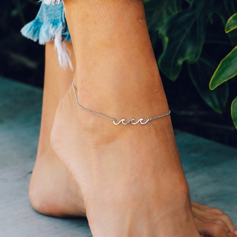 Delicate Wave Anklet Jewelry - The Post Office by Shannon Passero. Fashion Boutique in Thorold, Ontario